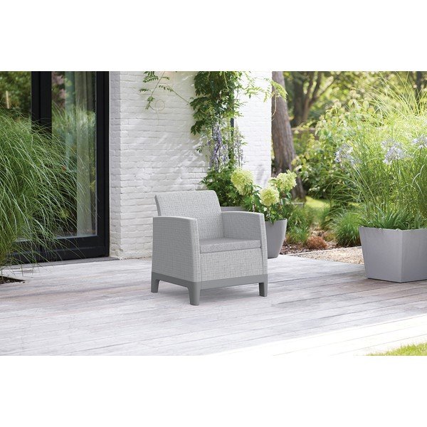 Světle šedá plastová zahradní křesla v sadě 2 ks Scandi Forma – Keter-image-1