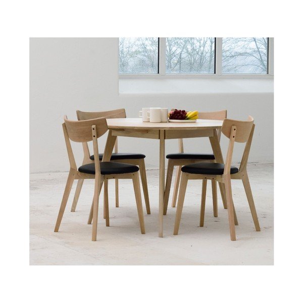 Jídelní stůl z běleného dubového dřeva Folke Yumi, ∅ 115 cm-image-2