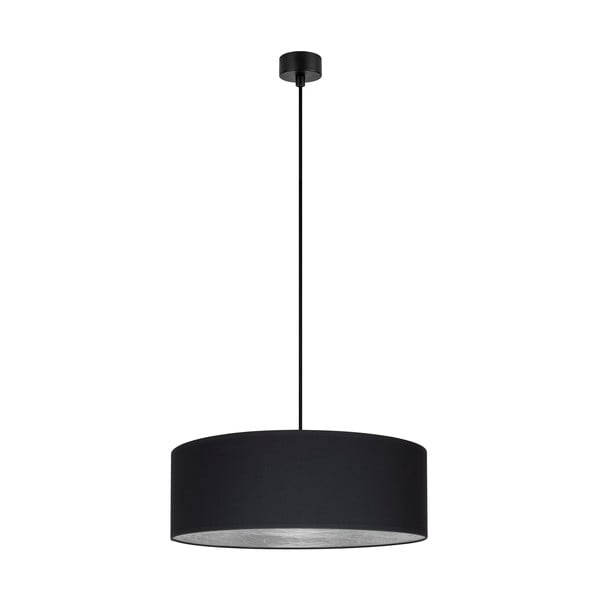 Černé závěsné svítidlo s detailem ve stříbrné barvě Sotto Luce Tres XL, ⌀ 45 cm