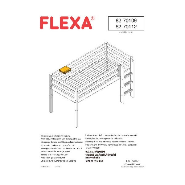 Bílý závěsný držák na tablet k dětské posteli Flexa White-image-1