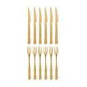 Nerezový příbor 12 ks ve zlaté barvě Ollin – Bloomingville