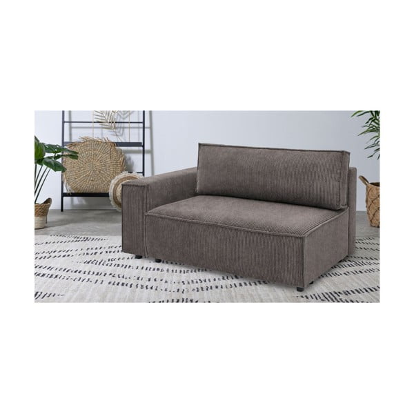 Světle hnědý manšestrový modul pohovky, levý roh Nihad modular – Bobochic Paris-image-1