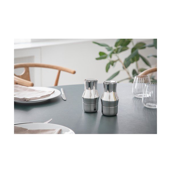 Mlýnek z nerezové oceli v leskle stříbrné barvě Dorotea – Gense-image-3