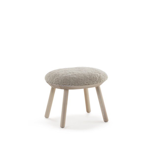 Béžová podnožka z ovčí vlny EMKO Naïve-image-2