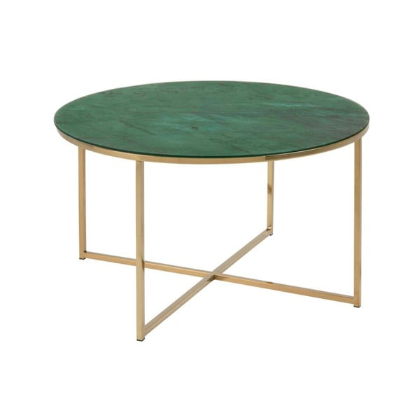 Zelený kulatý konferenční stolek ø 80 cm Alisma - Actona