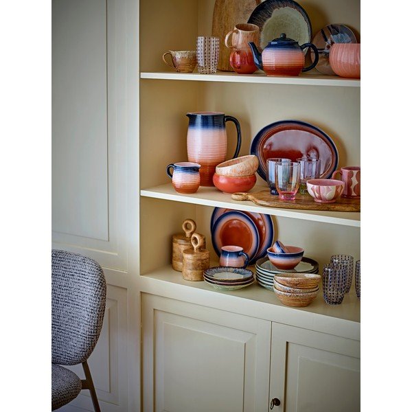 Modré/oranžové keramické hrnky v sadě 4 ks 200 ml Tatum – Bloomingville-image-3