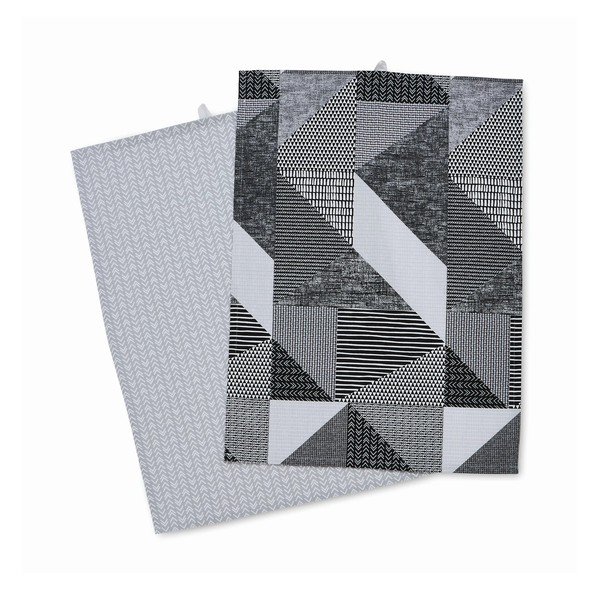Bavlněné utěrky v sadě 2 ks 50x70 cm Larsson Geo – Catherine Lansfield