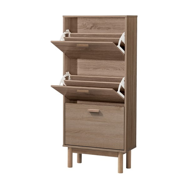 Výklopný botník v dekoru dubu v přírodní barvě Melanie – Støraa-image-3