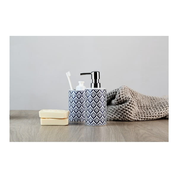 Modrý keramický dávkovač na mýdlo Wenko Lorca-image-4