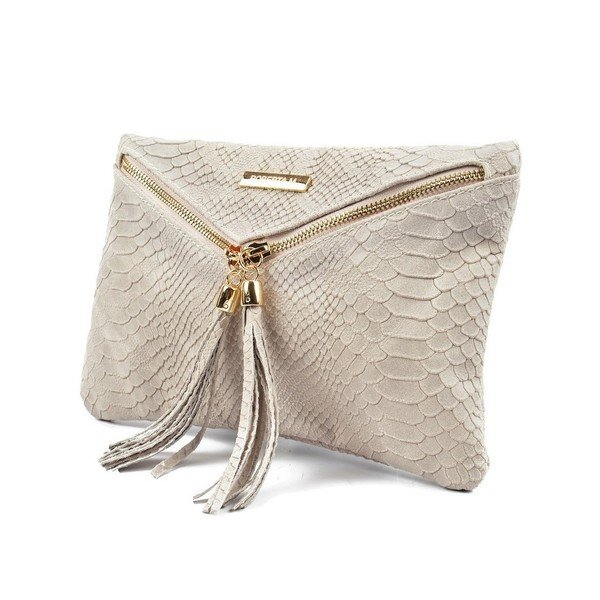 Béžová kožená kabelka Roberta M Gregor-image-2