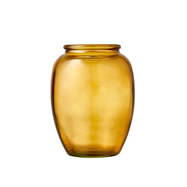 Žlutá skleněná váza Bitz Kusintha, ø 10 cm