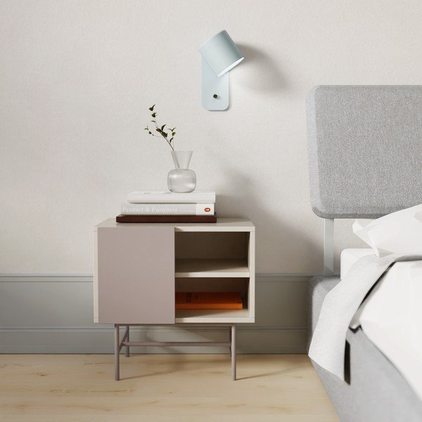 Béžový/krémový matný noční stolek s poličkami Nube – Teulat-image-1