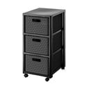 Antracitový plastový koupelnový regál 32,5x71 cm Country – Rotho