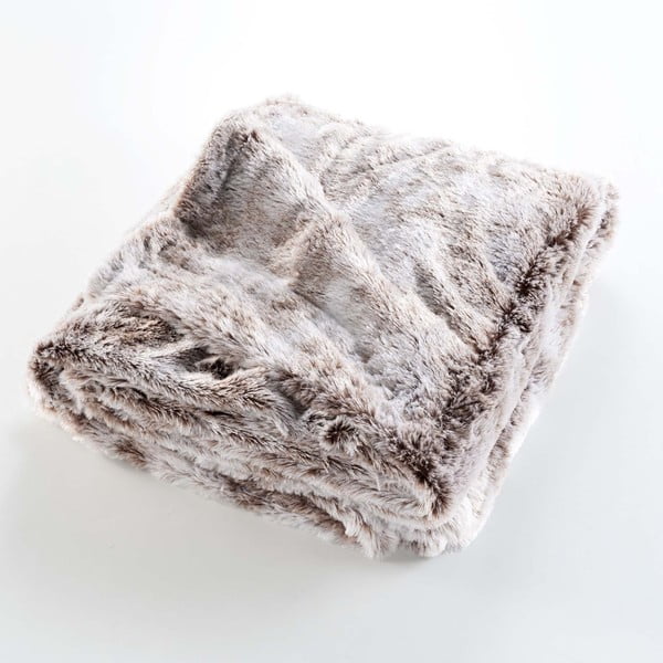 Hnědá deka z umělé kožešiny 180x220 cm Antartic – douceur d'intérieur
