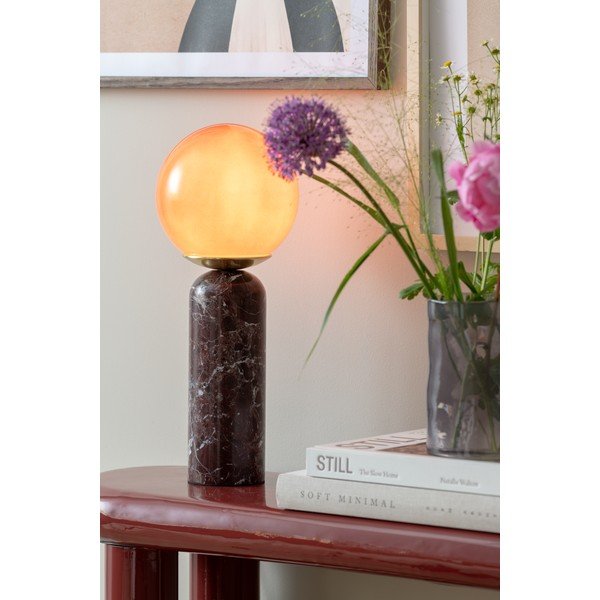 Vínová mramorová stolní lampa (výška 38 cm) Lazio Sphere – Leitmotiv-image-1