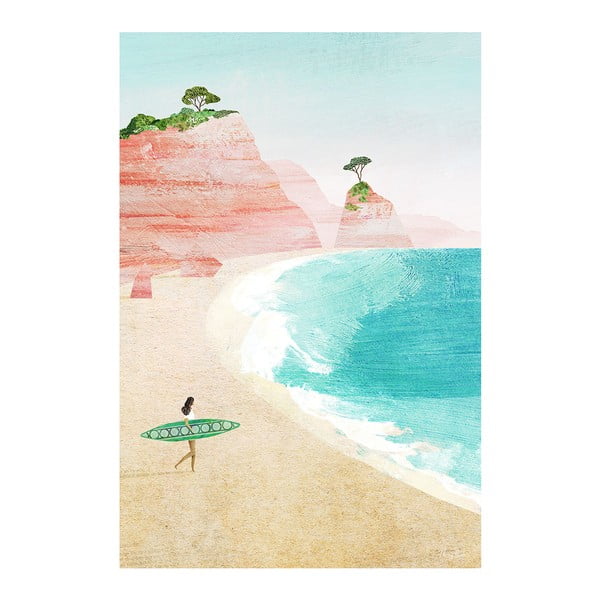 Plakát 30x40 cm Surf Girl - Travelposter