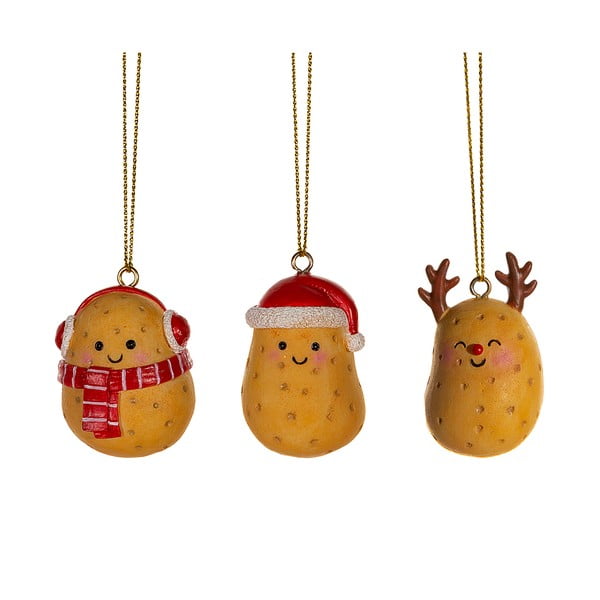 Vánoční ozdoby z polyresinu v sadě 3 ks Happy Potatoes – Sass & Belle