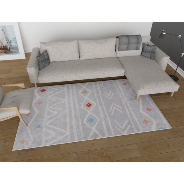 Světle šedý pratelný běhoun 80x200 cm – Vitaus-image-1