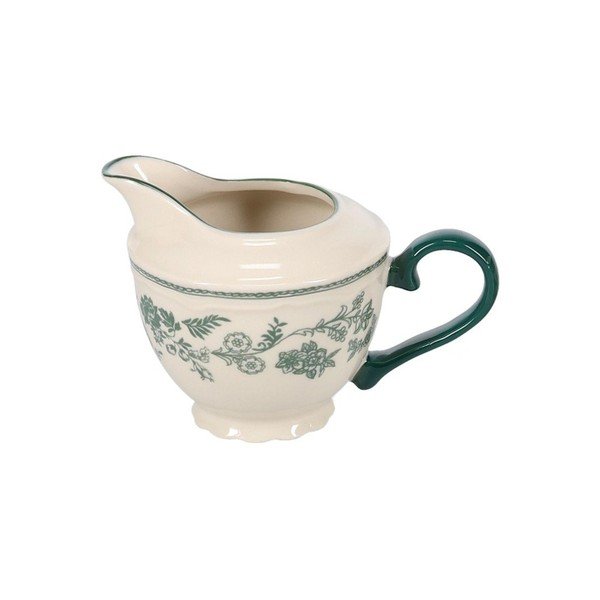 Zelená/slonovinová porcelánová konvička na mléko 180 ml Cyril – S|P Collection