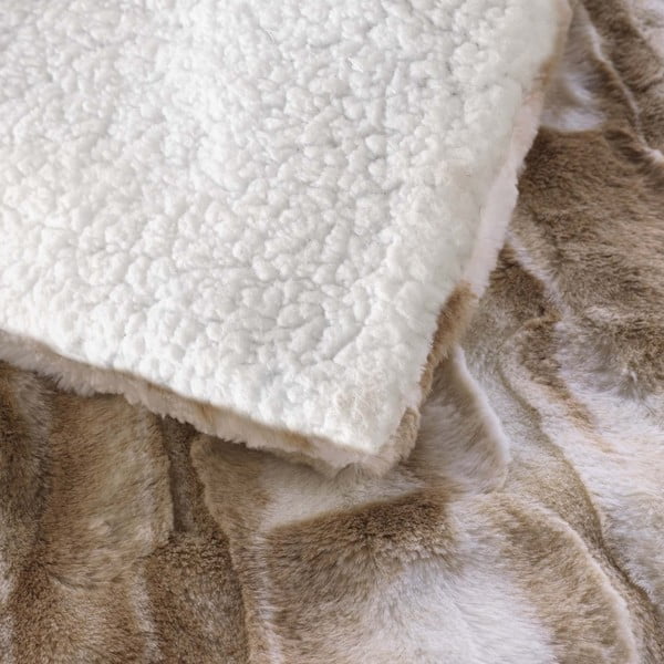Béžová deka z umělé kožešiny 180x220 cm Cheyenne – douceur d'intérieur-image-3