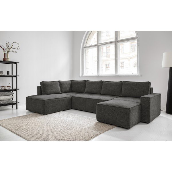 Antracitová rozkládací rohová pohovka (levý roh) Brave Dave – Miuform-image-4