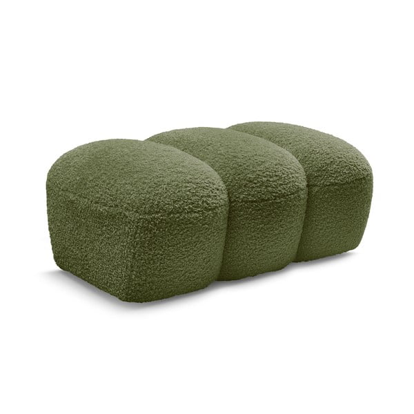 Zelená podnožka z textilie bouclé Hippolyte – Bobochic Paris-image-3