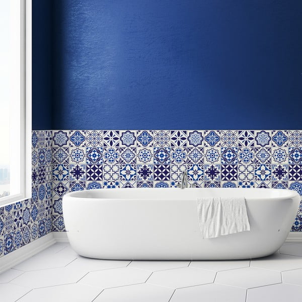 Sada 24 nástěnných samolepek Ambiance Decals Tiles Eusebio, 10 x 10 cm-image-3