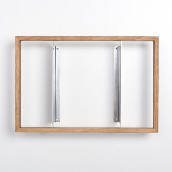 Knižní police z dubového dřeva das kleine b b8, výška 34 cm-image-3