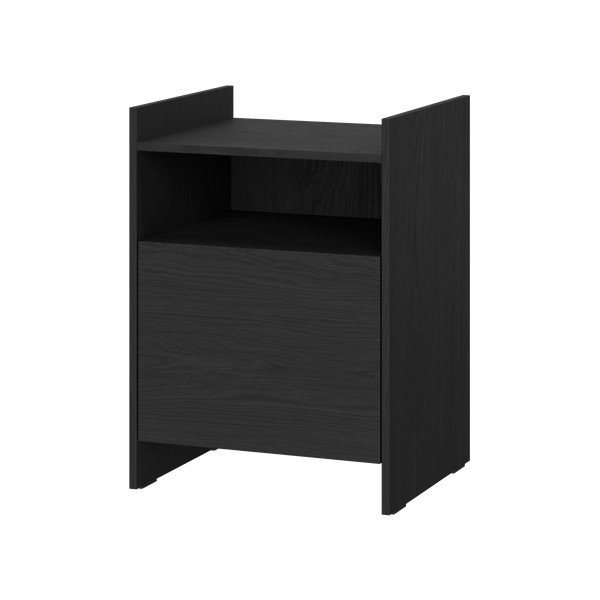 Černý noční stolek s poličkami Toopt – noo.ma