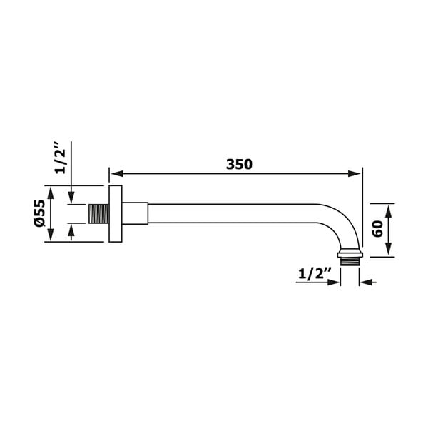 Mosazný díl pro připojení sprchy v bronzové barvě – Sapho-image-1