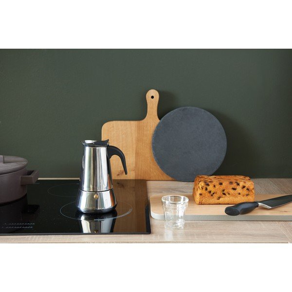 Moka konvička z nerezové oceli ve stříbrné barvě 400 ml Trevi – Leopold Vienna-image-1