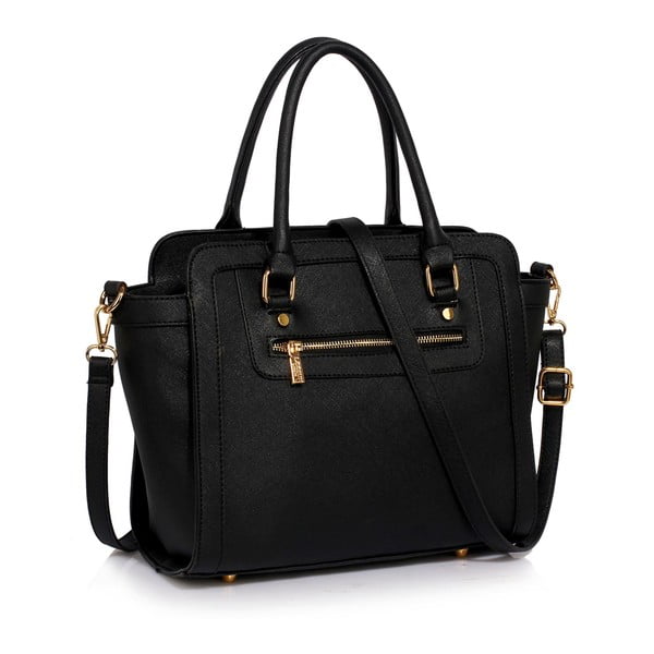 Černá kabelka z eko kůže L&S Bags Trianon