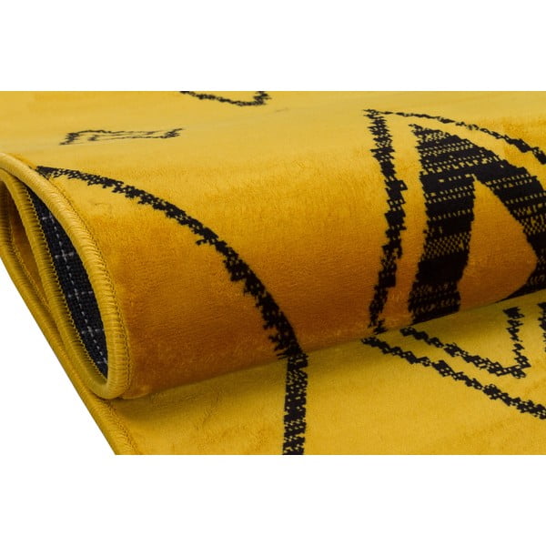 Žlutý pratelný koberec běhoun 300x80 cm - Vitaus-image-3