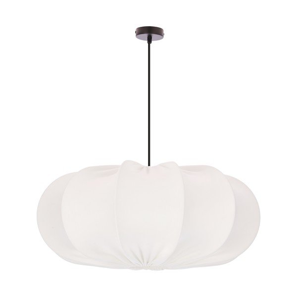 Bílé závěsné svítidlo s textilním stínidlem ø 52 cm Cafee – Candellux Lighting-image-4