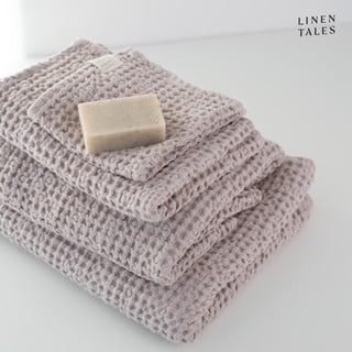 Světle růžové ručníky a osušky v sadě 3 ks Honeycomb – Linen Tales