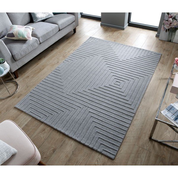 Šedý vlněný koberec Flair Rugs Estela, 160 x 230 cm-image-4