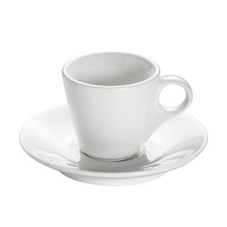 Bílý porcelánový hrnek s podšálkem Maxwell & Williams Basic Espresso, 70 ml