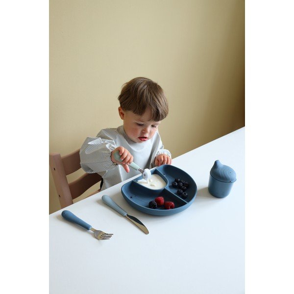 Zelený/modrý dětský příbor 3 ks ze silikonu Ocean Mix – Cam Cam Copenhagen-image-3