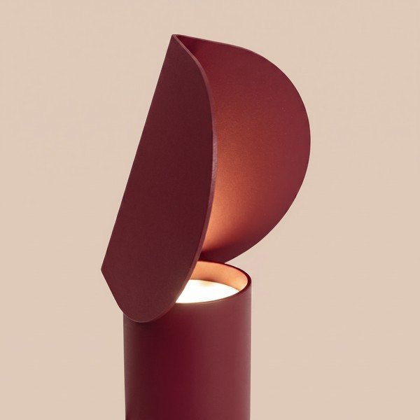 Vínová hliníková LED stolní lampa (výška 15 cm) BISCUIT – Thoro-image-3