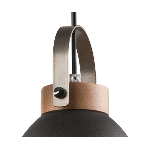 Černé závěsné svítidlo s kovovým stínidlem ø 37 cm Danielle – LAMKUR-image-4