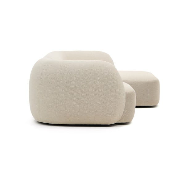 Krémová žinylková rohová pohovka (pravý roh/s lenoškou) Martina – Kave Home-image-3