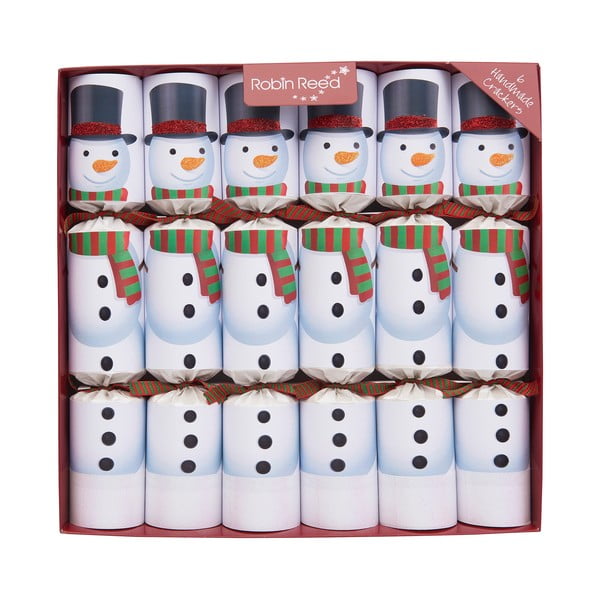 Vánoční crackery v sadě 6 ks Racing Snowman - Robin Reed
