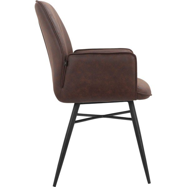 Hnědá čalouněná jídelní křesla v sadě 2 ks Anzo – Støraa-image-3