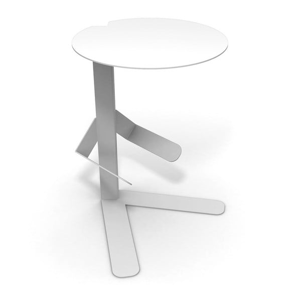 Bílý odkládací stolek Caoscreo MisterT