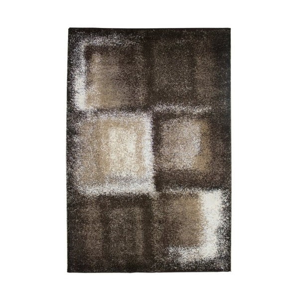 Hnědý koberec Calista Rugs Kyoto Squares, 80 x 150 cm