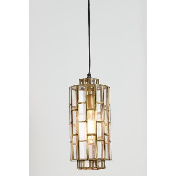 Závěsné svítidlo v bronzové barvě se skleněným stínidlem Søstrene – Light & Living-image-3