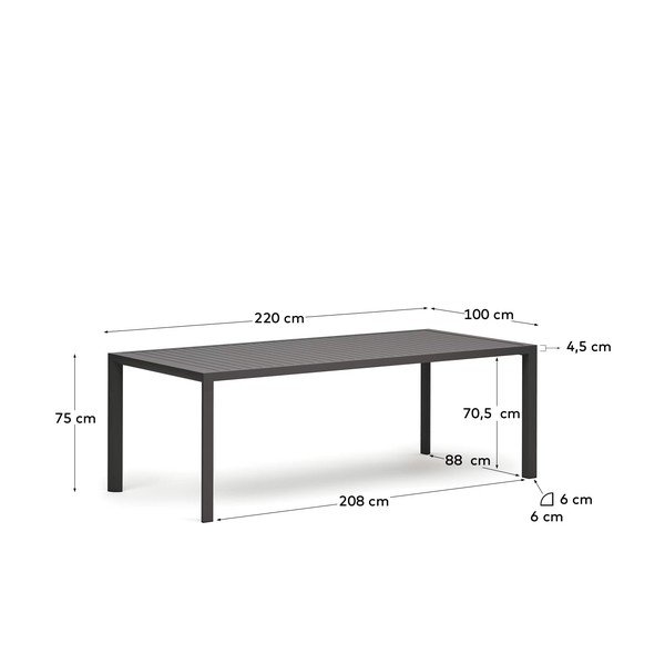 Zahradní jídelní stůl 100x220 cm Culip – Kave Home-image-4