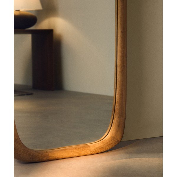 Nástěnné zrcadlo s dřevěným rámem 61x158 cm Alura – Kave Home-image-2