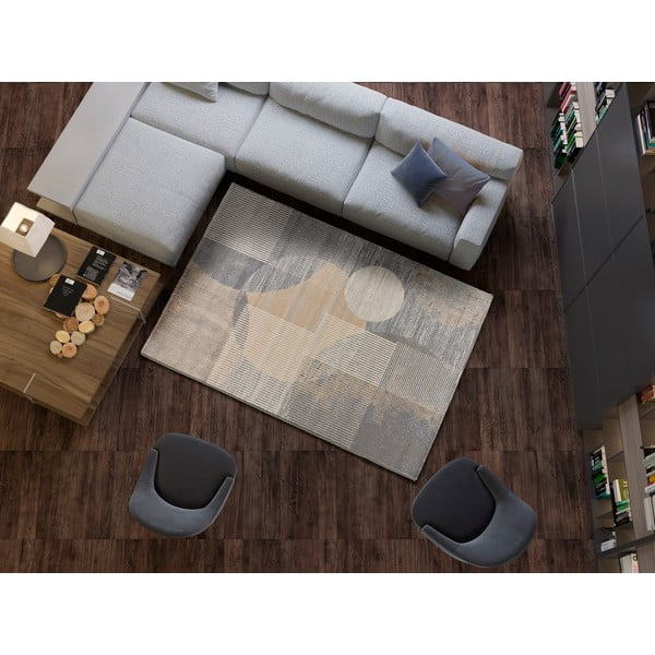 Šedo-béžový koberec 133x190 cm Edel – Universal-image-1