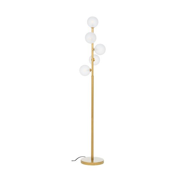 Stojací lampa ve zlaté barvě se skleněným stínidlem (výška 156,5 cm) Balls – Bizzotto